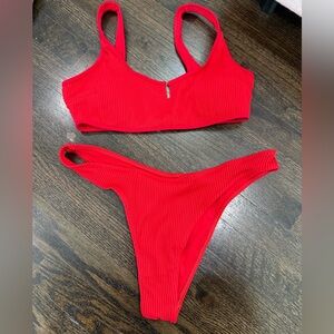 Hollister Vibrant Red Bikini Set